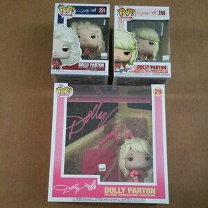 Funko Pop Dolly Parton Bundle Backwoods Barbie Album #29, '77 Tour #351 & #268